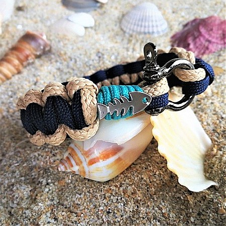 Bijuterii - Bratara nautica Little Fish Bej