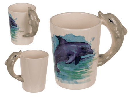 Pahare si cani - Cana Ceramica cu Maner Delfin – 300 ml
