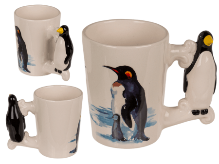 Pahare si cani - Cana Ceramica cu Maner Pinguin – 300 ml