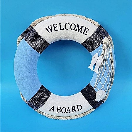 Colac de salvare albastru cu scoici, 30 CM [1]