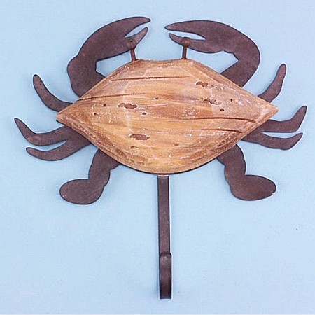 Cuiere - Cuier simplu din lemn in forma de crab, 21cm