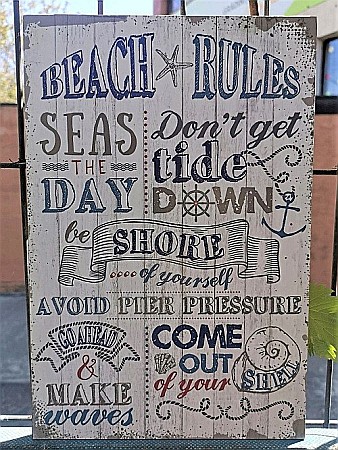 Decoratiune Beach Rules [1]