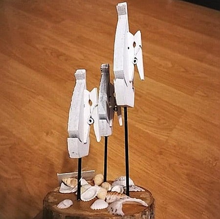 Decoratiune din lemn 3 Barcute [3]