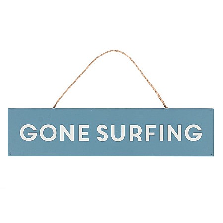Diverse obiecte decorative - Decoratiune din lemn de agatat 'GONE SURFING'