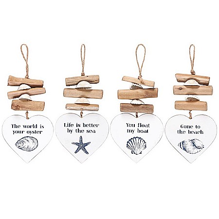 Decoratiune din lemn de agatat - Life is better by the sea [1]