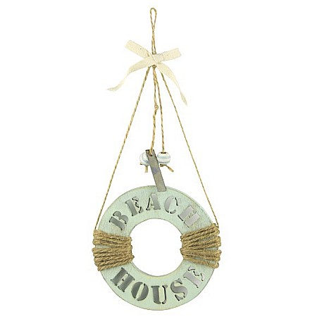 Ancore, timone, colaci de salvare - Decoratiune mica colac de salvare cu sfoara