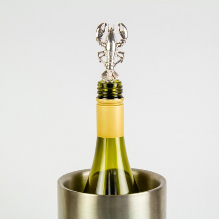 Dop Argintiu pentru Sticle de Vin cu Decor Homar [1]