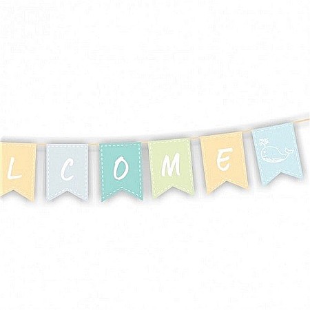 Ghirlanda stegulete lemn Welcome [4]