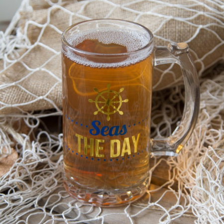 Halba de Bere "Seas the Day" cu Decor Timonă [4]