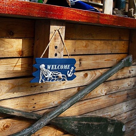 Indicator Welcome cu plasa de pescuit si ancora, 24cm [4]