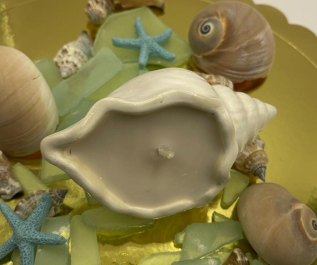 Lumânare din ceară de soia ecologică în forma de cochilie de melc [1]