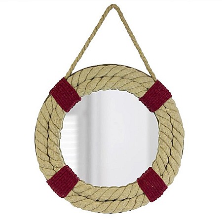 Oglinzi - Oglinda din funie model colac de salvare, 32 cm
