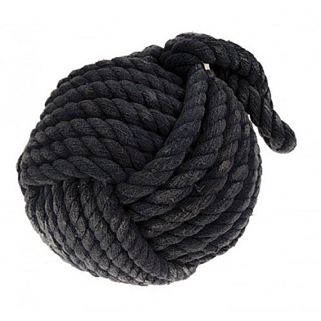 Opritoare de usa - curent - Opritor de usa decorativ, nod de franghie nautica, bleumarin, 14 cm