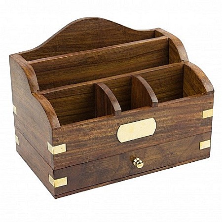 Organizator birou in stil nautic, din lemn, 20cm [2]
