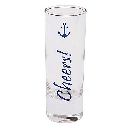 Pahare si cani - Pahar shot "Cheers! " cu ancora , 10 Cm