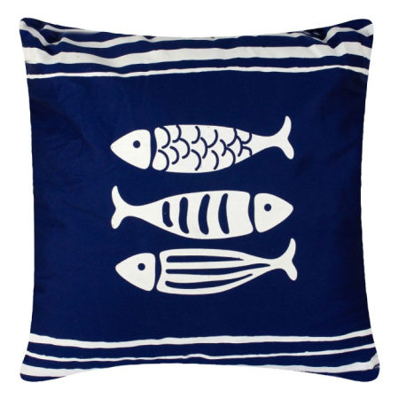 TEXTILE - Perna decor cu 3 pesti, 40x40x15cm