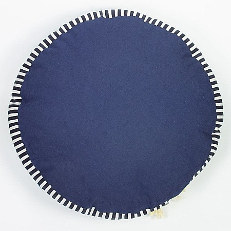 Perna decorativa, rotunda, albastra "Seas the Day Beach Club", 40 cm [1]