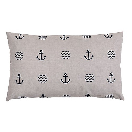 Perne decorative - Perna dreptunghiulara ancore alb