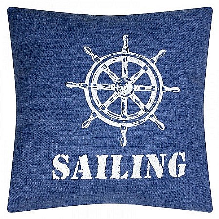 Perne decorative - Perna Sailing din denim, albastra, 40 cm