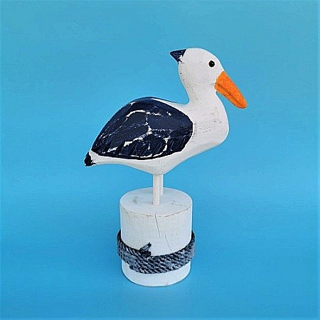 Pescarus decorativ alb cu albastru [3]