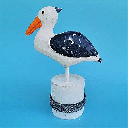 Pescarus decorativ alb cu albastru [1]