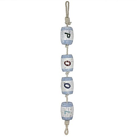 Semne decor si directionare - Pluta decorativa de pescuit (4) albastra / alba, 70cm "POOL"