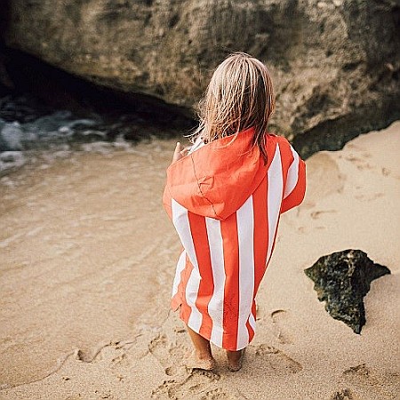 SET PROSOP PONCHO COPII DOCK AND BAY, POLIESTER, Coral 2-4 ani [2]