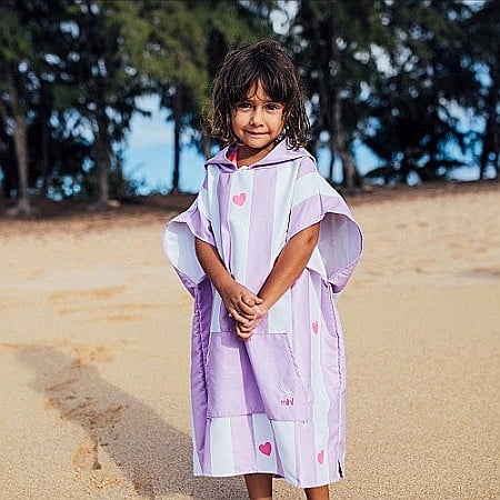Set prosop poncho copii Dock and Bay, Poliester, roz Inimi 4-7 ani [3]