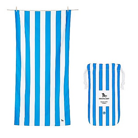 Prosoape pentru plaja si piscina - Set prosop de plaja Dock and Bay extra large 200*90, Microfibra/Poliamida,  Blue / Alb