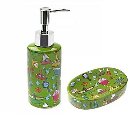 Accesorii - Sapuniera plus dispenser sapun lichid Marine