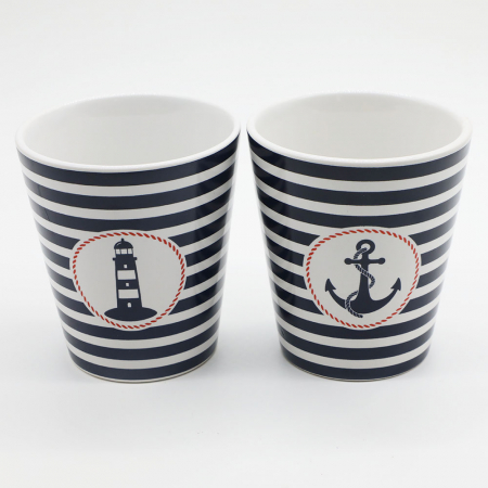 Set 2 cani fara maner Nautical: far de coasta si ancora [1]