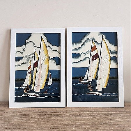 Set 2 tablouri sticla Yacht [1]