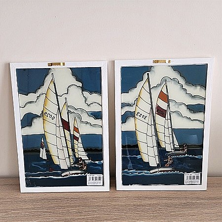 Set 2 tablouri sticla Yacht [5]