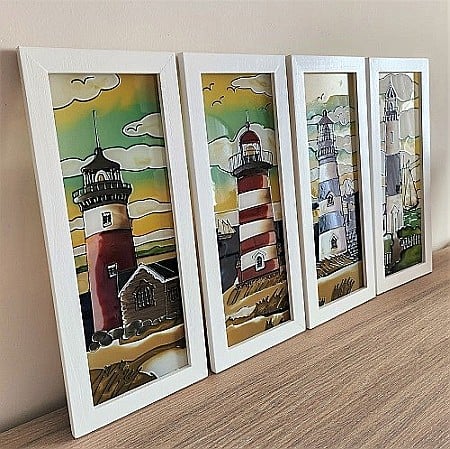 Set 4 tablouri sticla Far [1]