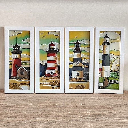 Set 4 tablouri sticla Far [0]