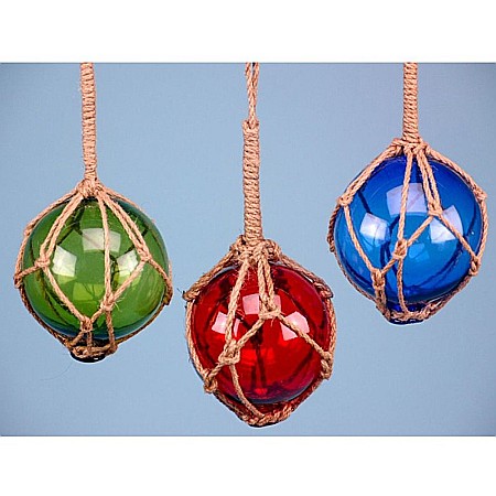 Diverse obiecte decorative - Set plute de pescuit decorative din sticla, 10cm, 3 asortate