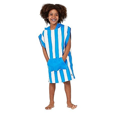 Set prosop poncho copii Dock and Bay, Poliester, 7 - 10 Ani,  Bleu/Alb [1]