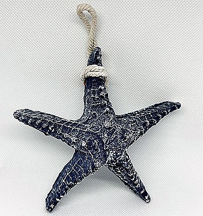 Decoratiuni care se agata - Stea de mare din rasina culoare albastru