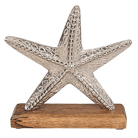 Diverse obiecte decorative - Stea de mare pe suport lemn