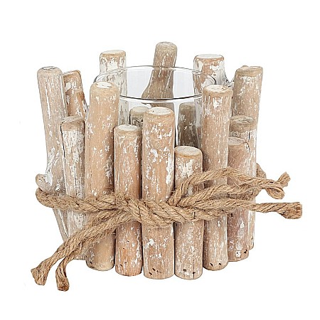 Lumanari decorative si suporturi - Suport lumanare din lemn - 12 cm