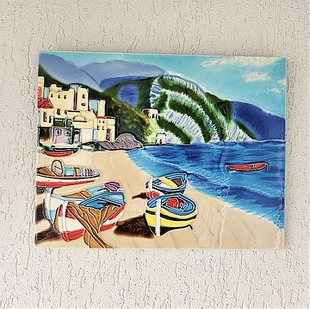 Tablouri - Tablou ceramica Barci A