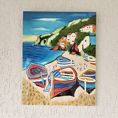 Tablou ceramica Barci B [0]