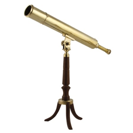 Diverse obiecte decorative - Telescop Clasic Victorian din Alamă cu Suport din Lemn de Trandafir