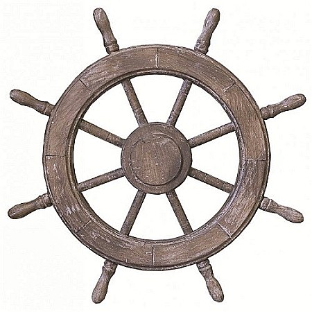 Ancore, timone, colaci de salvare - Timona decorativa mare maro, 62 CM