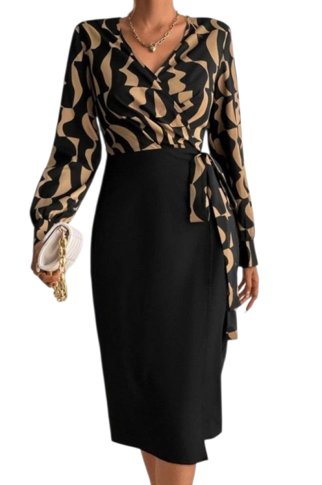 Rochie eleganta cu decolteu petrecut, lungime medie [2]
