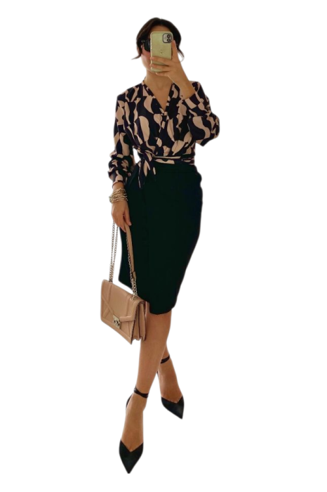 Rochie eleganta cu decolteu petrecut, lungime medie [3]