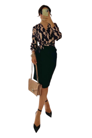 Rochie eleganta cu decolteu petrecut, lungime medie [2]