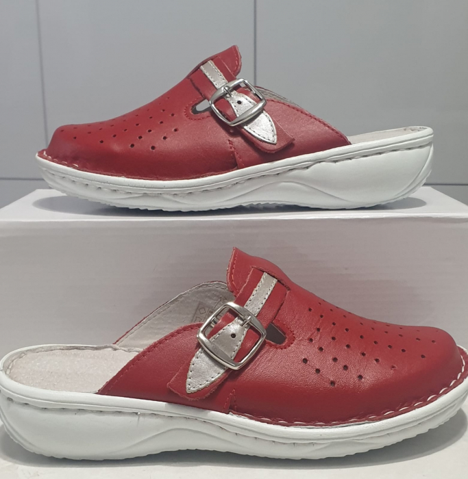 Saboti dama rosu argintiu 7008 [2]