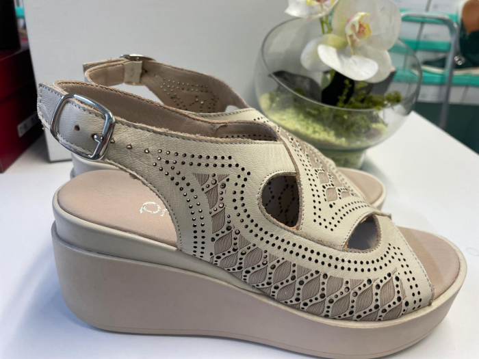 Sandale dama,platforma,crem [2]