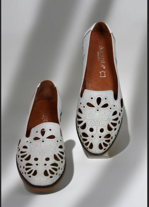 BALERINI PIELE NATURALA ALB [3]